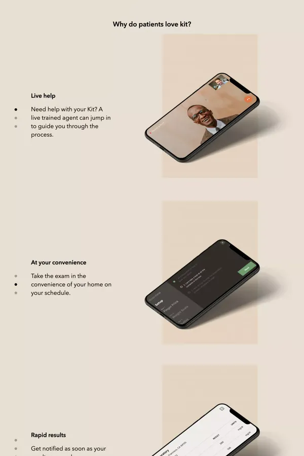Kit: at-home health testing for your business - Landing design inspiration
