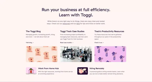 Toggl: Time Tracking Software, Project Planning & Hiring Tools - Landing design inspiration
