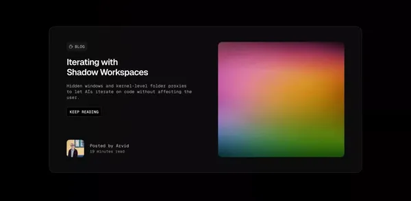 Cursor - The AI Code Editor - Landing design inspiration