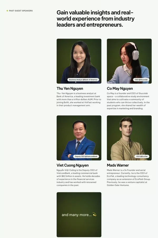 MLV Ignite | High School Entrepreneurship Program - Landing design inspiration