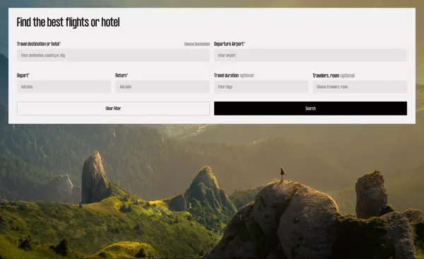 Travel Next Level - Landing design inspiration