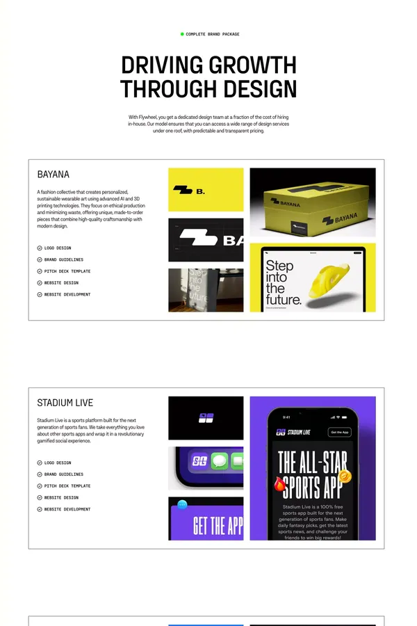 Flywheel - Landing design inspiration