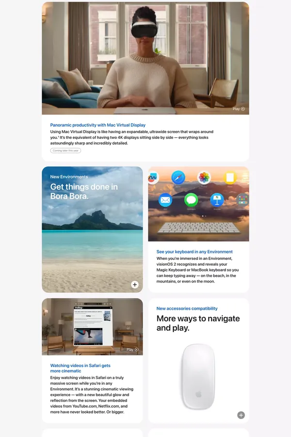 visionOS 2 Preview - Apple - Landing design inspiration