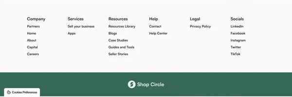 Shop Circle - Home - Landing design inspiration