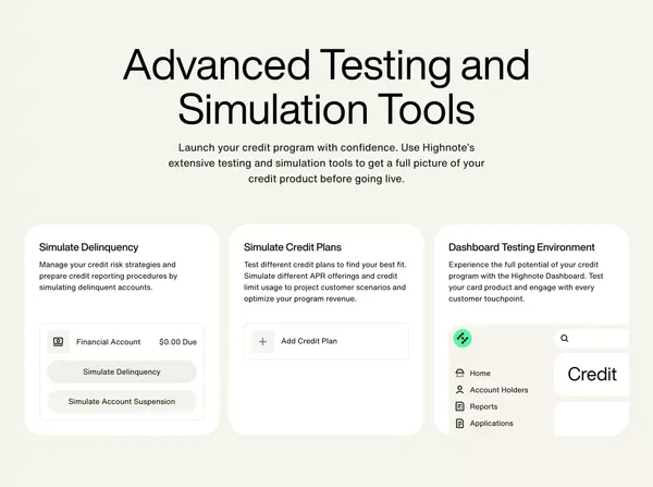 Highnote – Credit - Landing design inspiration