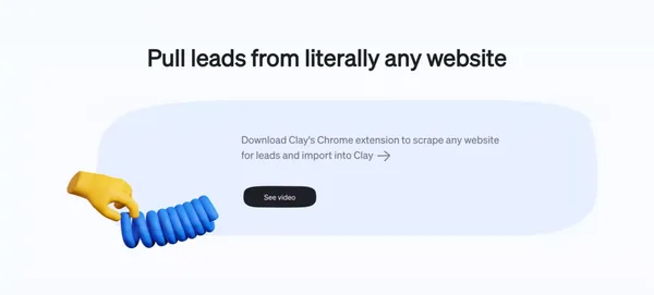 Clay - Create live lists of people, without a line of code. - Landing design inspiration