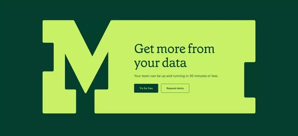 Modern Business Intelligence | Better data, better decisions - Landing design inspiration