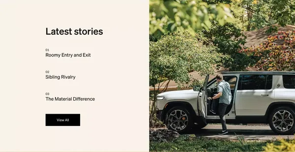 Rivian - Electric Adventure Vehicles - Landing design inspiration