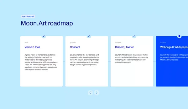 Moon.Art - World’s first regulated, eco-friendly NFT-Marketplace - Landing design inspiration