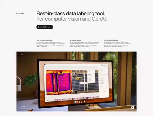 V7 | AI Document Processing & Data Labelling - Landing design inspiration
