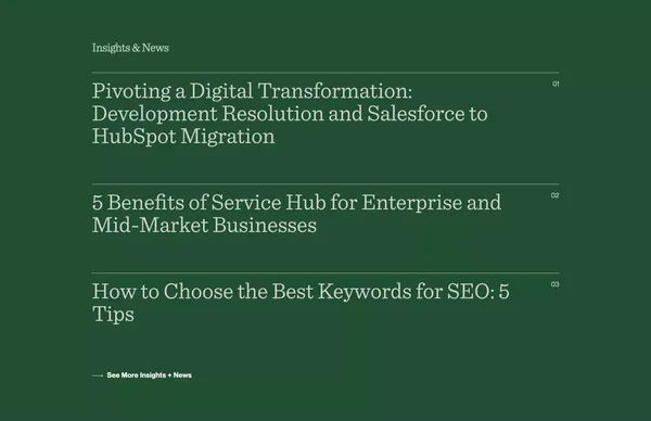 Mole Street - HubSpot Elite Solutions Partner Agency - Landing design inspiration