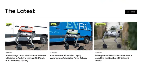 RIVR - Landing design inspiration