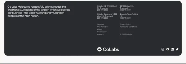 Colabs - Making space for transformative innovation. - Landing design inspiration