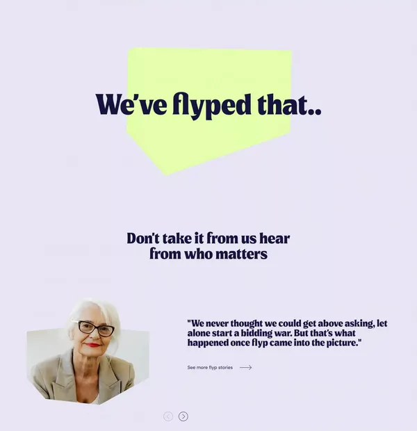 Sell your home faster and for more with flyp | flyp - Landing design inspiration