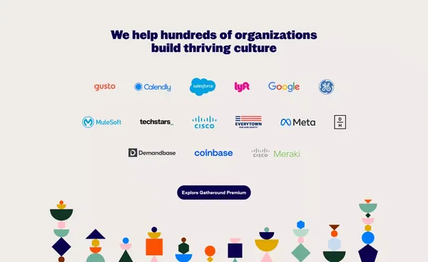 Gatheround — Crack the culture code - Landing design inspiration