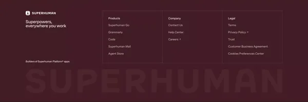 Superhuman: Mail, Docs, and AI That Work Everywhere - Landing design inspiration