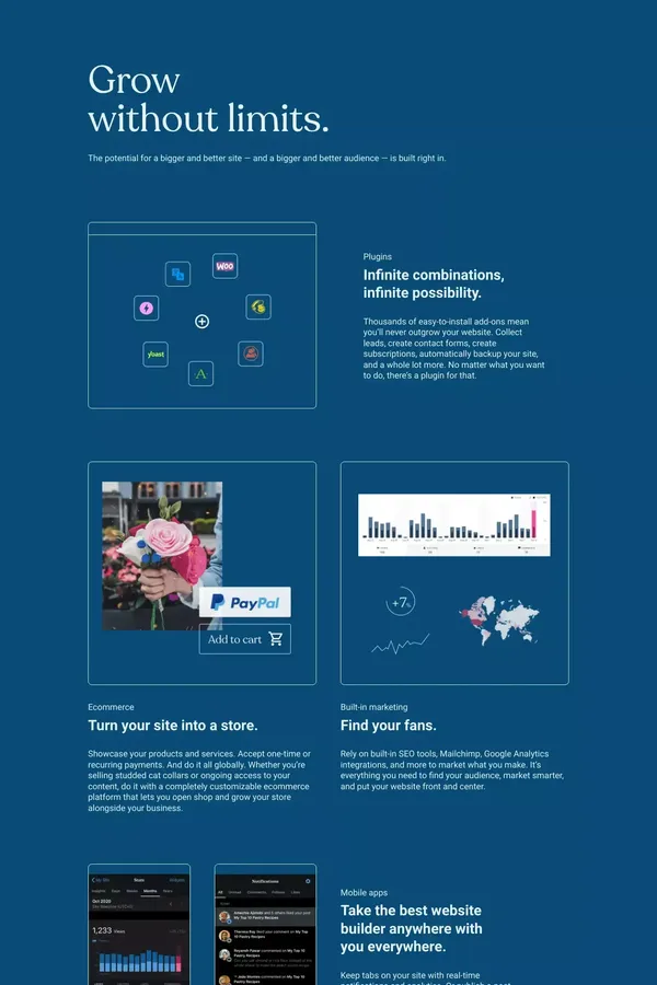 WordPress.com: Fast, Secure Managed WordPress Hosting - Landing design inspiration