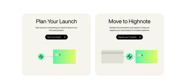 Highnote | Most Modern Card Issuer Processor and Program Management Platform - Landing design inspiration