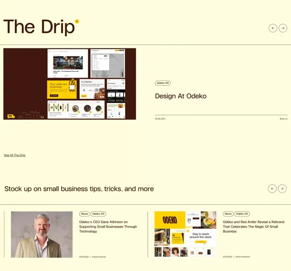 ODEKO - Landing design inspiration