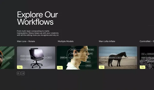 Weavy | AI-Powered Design Workflows, Built for Creative Pros - Landing design inspiration
