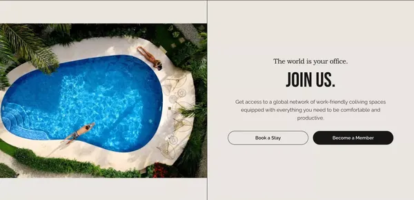 Coliving + Community for Remote Workers | Outsite - Landing design inspiration