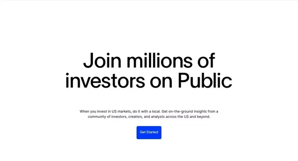 Invest in US markets from anywhere - Public.com - Landing design inspiration