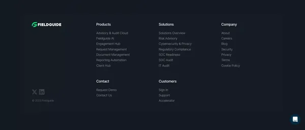 Fieldguide Advisory & Audit Cloud - Landing design inspiration