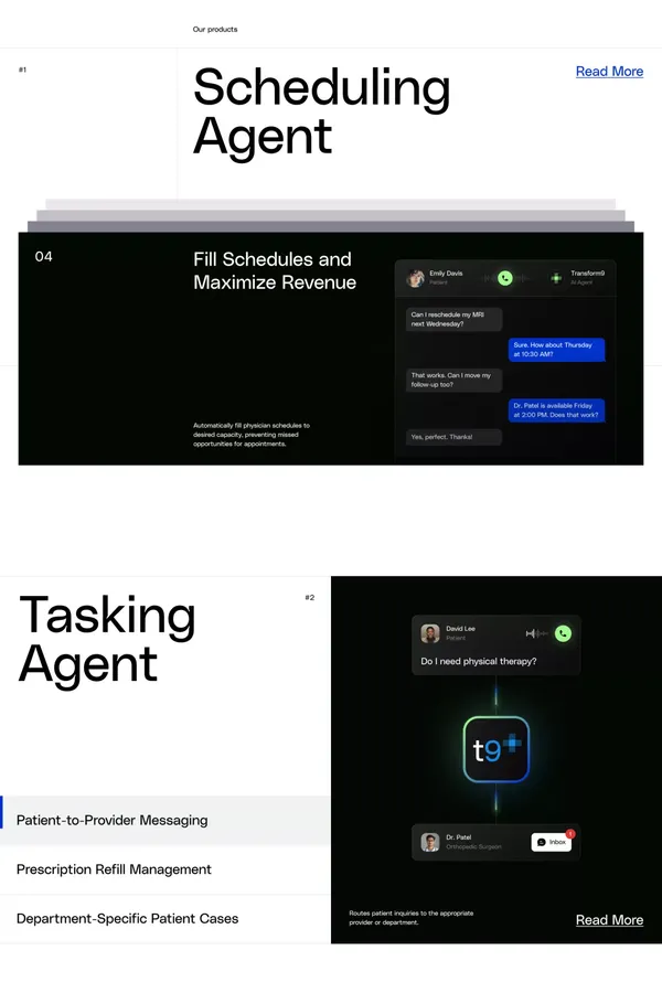 Transform9 — Maximize Every Call with a Custom AI Agent - Landing design inspiration