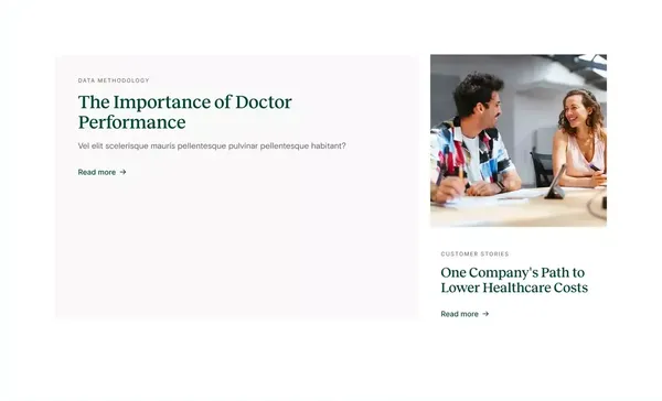 Doctor Quality Analytics | Garner Health - Landing design inspiration