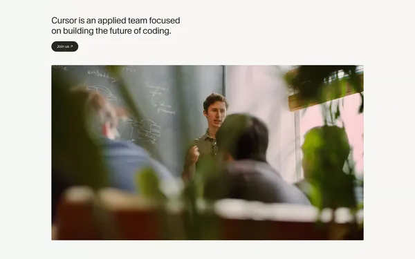 Cursor: The best way to code with AI - Landing design inspiration