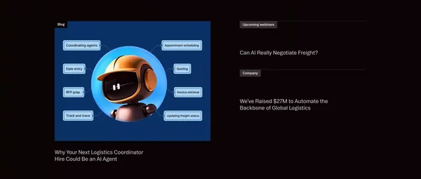 Pallet | AI Logistics Workforce - Landing design inspiration