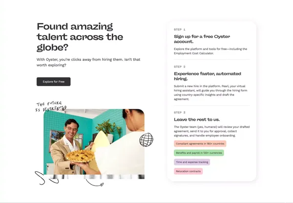Global HR Software | Hire Anywhere, Thrive Everywhere | Oyster® - Landing design inspiration