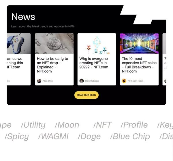 NFT.com | The Social NFT Marketplace - Landing design inspiration