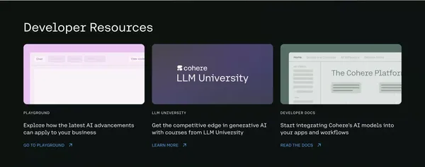Cohere | The leading AI platform for enterprise - Landing design inspiration