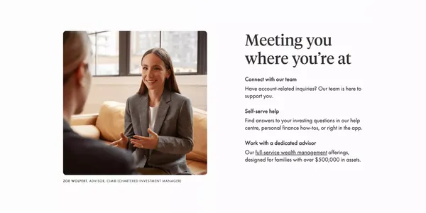 Wealthsimple: Better than your bank - Landing design inspiration