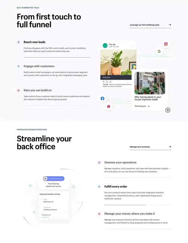 Start and grow your e-commerce business - 3-Day Free Trial - Landing design inspiration