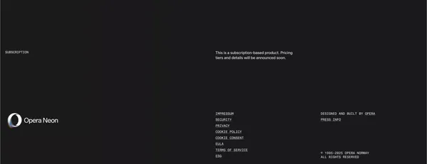 Opera Neon | Agentic AI browser | Opera - Landing design inspiration
