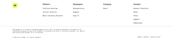 HIFI | Developer Infrastructure for Modern Money Movement - Landing design inspiration