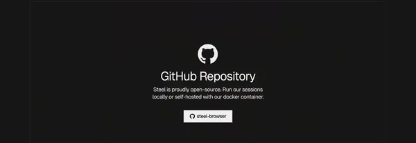 Steel | Open-source Headless Browser API - Landing design inspiration