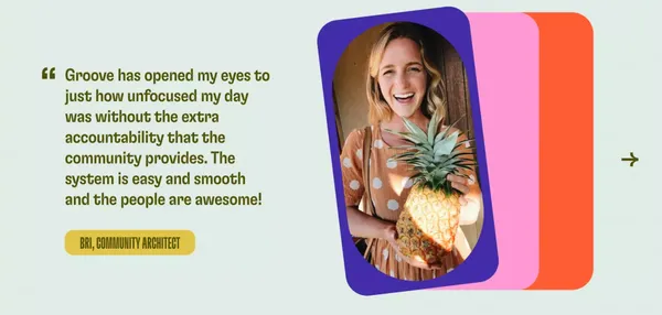 Groove | Digital coworking for solopreneurs - Landing design inspiration