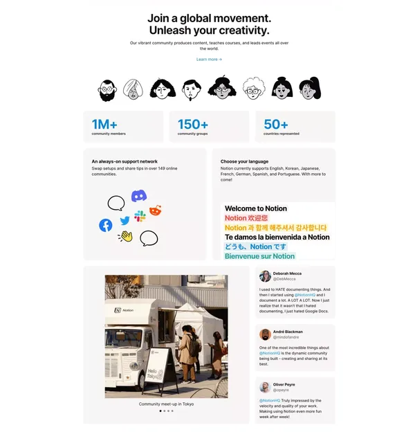 Your connected workspace for wiki, docs & projects | Notion - Landing design inspiration