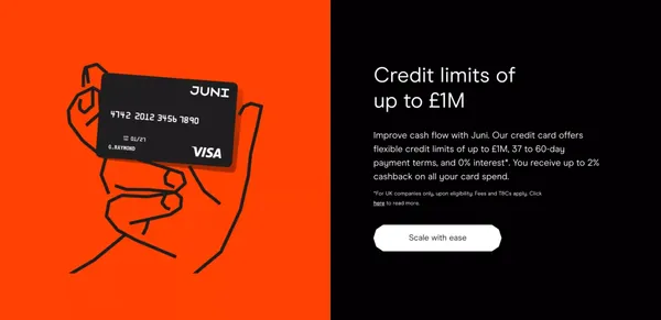 Juni | FinTech - Financial Services for Ecommerce Businesses - Landing design inspiration