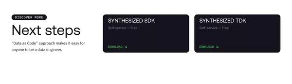 The first API-driven synthetic data generation platform - Synthesized - Landing design inspiration