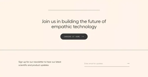 Hume AI - Landing design inspiration