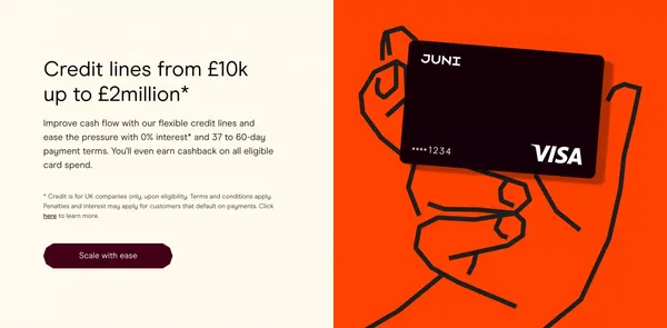Juni | FinTech - Financial Services for Ecommerce Businesses - Landing design inspiration