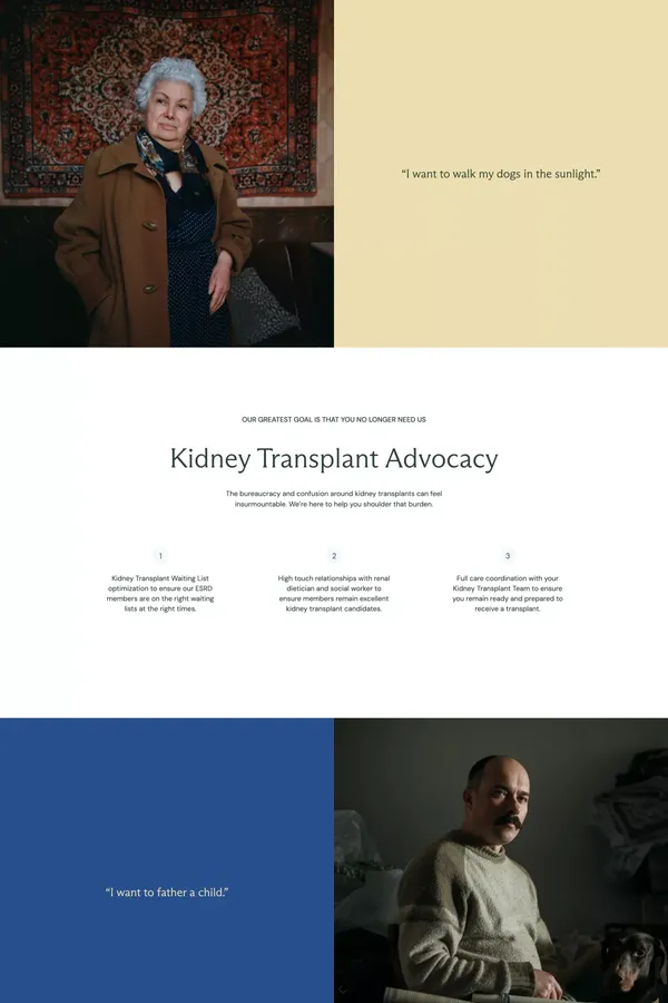 Decibel Health – Kidney Lifestyle Platform - Landing design inspiration