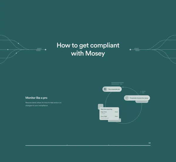 Corporate and Business Compliance Services | Mosey - Landing design inspiration