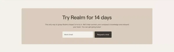 Realm: Win complex deals with Realm’s AI Solutions Engineer - Landing design inspiration