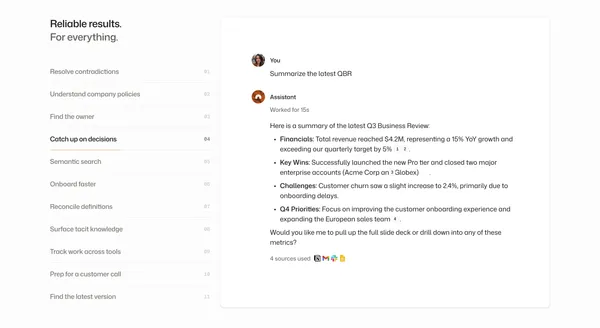Agentwork — One place to ask, across every tool - Landing design inspiration