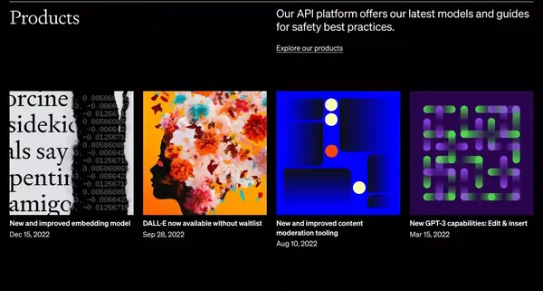 OpenAI - Landing design inspiration